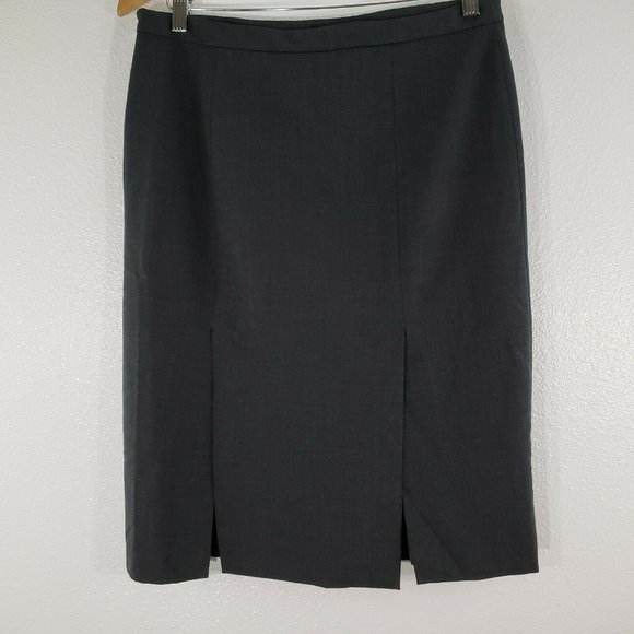 BCBG MaxAzria Womens Knee Length Pencil‎ Skirt Gray - Picture 4 of 6